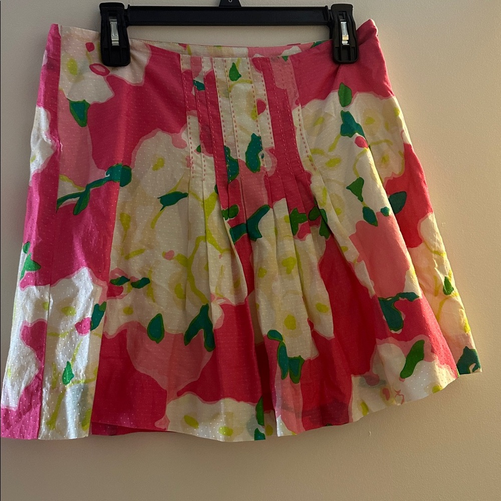 Lily Pulitzer lined pleated mini skirt